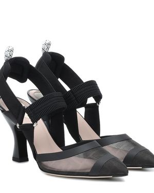 Fendi Slingback-Pumps Colibrì - Schwarz