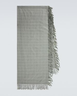 Undercover Checked Scarf - Grey