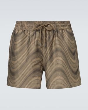 Frescobol Carioca Printed Swim Trunks - Green