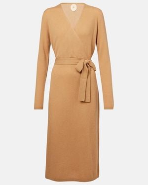 Jardin Des Orangers Wool And Cashmere Wrap Dress - Natural