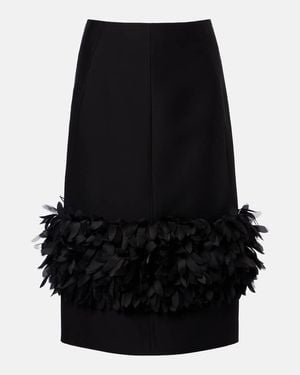 TOTEME Petal Wool And Silk Pencil Skirt - Black
