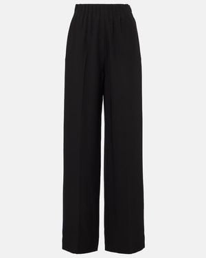 FFORME Maud High-Rise Silk Cady Wide-Leg Pants - Black