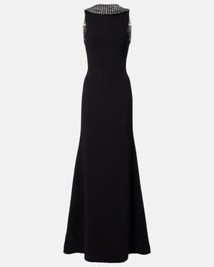 David Koma Embellished Cady Gown - Black