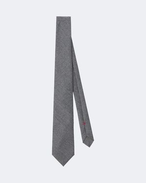 Brunello Cucinelli Virgin Wool Tie - White