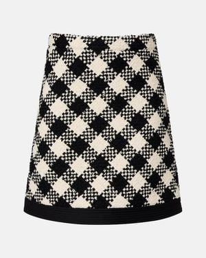 Valentino Cotton And Wool-Blend Tweed Miniskirt - Black