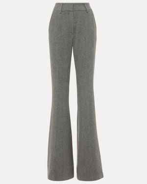 Gabriela Hearst Rhein High-Rise Wool And Cashmere Flared Pants - Gray