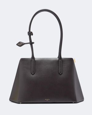 Alaïa Prisme Medium Leather Shoulder Bag - Black