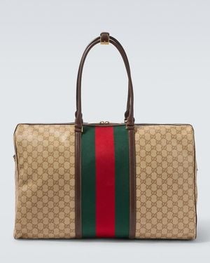 Gucci Weekender Gg Web Stripe Medium - Braun