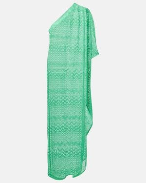 Melissa Odabash Savannah One-Shoulder Beach Cover-Up - Green