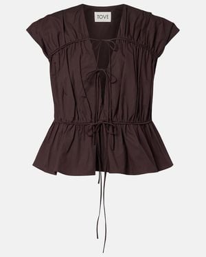 TOVE Thea Cotton Top - Brown