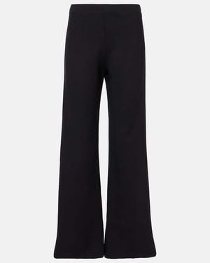 Leset Rio High-Rise Ponte Flared Pants - Black