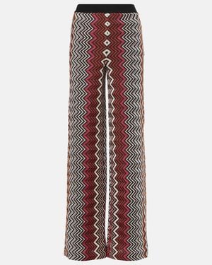 Missoni Pantalones Anchos - Rojo