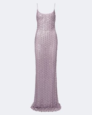 The New Arrivals Ilkyaz Ozel Sequined Tulle Gown - Purple