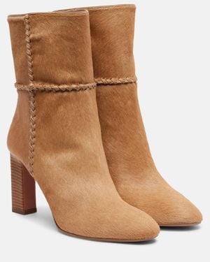 Aquazzura Ankle Boots Indy 85 Aus Kalbshaar - Braun