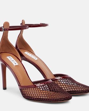Alaïa High Dark Mesh Court Shoes - Brown