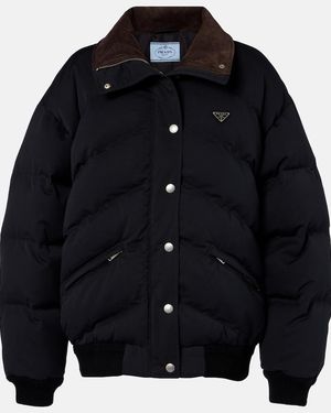Prada Logo Down Jacket - Blue