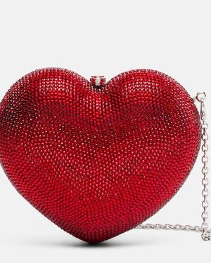 Judith Leiber Clutch L'Amour Petit Coeur Mit Kristallen - Rot