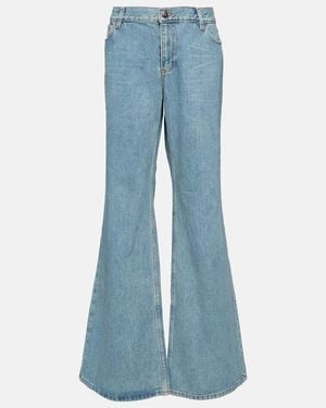 Magda Butrym Low-Rise Flared Jeans - Blue