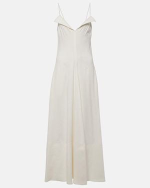 Proenza Schouler Ruby Linen-Blend Midi Dress - White