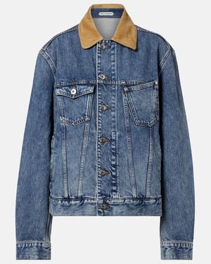 JW Anderson Corduroy-Trimmed Denim Jacket - Blue