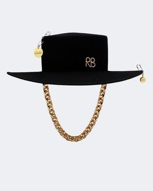 Ruslan Baginskiy Fedora Aus Wolle Mit Kettendetail - Schwarz