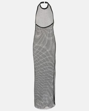 Jonathan Simkhai Inaya Embellished Mesh Midi Dress - Grey