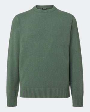 ZEGNA Wool And Cashmere Sweater - Green