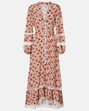 RIXO London Raven Floral Midi Dress - Multicolor