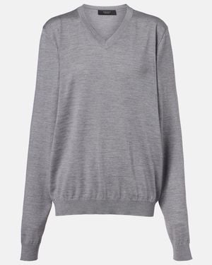 Gucci Pull Oversize En Laine - Gris