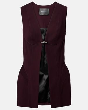 Mugler Wattierte Weste - Lila