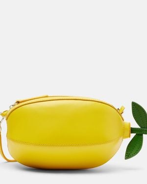 STAUD Limona Leather Shoulder Bag - Yellow