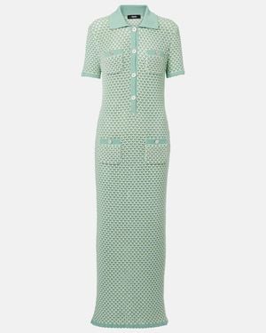 Versace Crochet Cotton-Blend Maxi Dress - Green