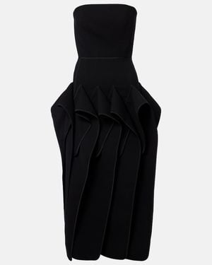 Maticevski Breakout Draped Midi Dress - Black
