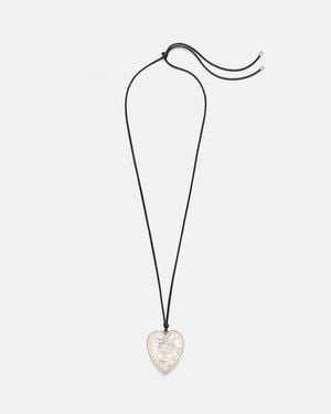 Jennifer Fisher 14Kt-Plated And Leather Necklace With Quartz - Metallic