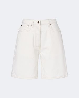 Prada Denim Bermuda Shorts - White