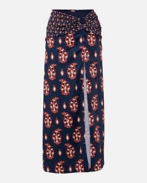 Johanna Ortiz Printed Maxi Skirt - Blue