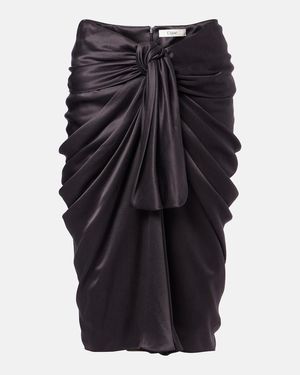 Chloé Midirock Aus Seidensatin - Schwarz