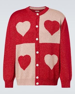 Bode Cardigan Aus Jacquard - Rot