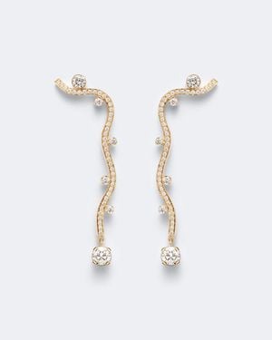 Sophie Bille Brahe Grand Ocean Etoile 18Kt Earrings With Diamonds - White