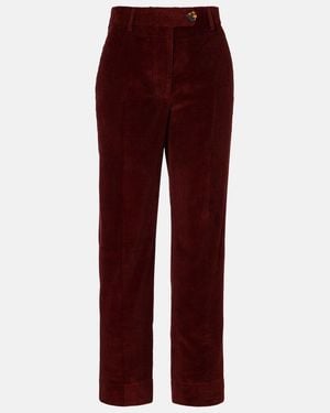 Blazé Milano Nana Cotton Corduroy Straight Pants - Red