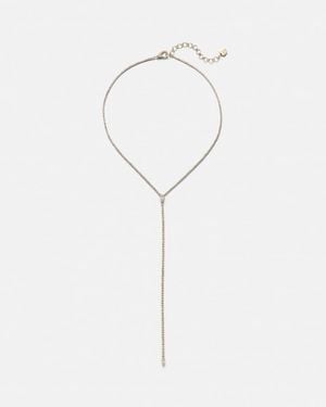 SHAY Thread Y 18Kt Lariat Necklace With Diamonds - Blue