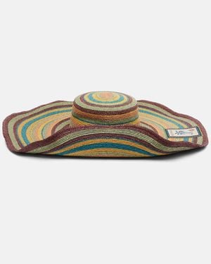 ALÉMAIS Dusk Striped Raffia Sun Hat - Multicolor