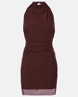 SIR. Draped Gathered Jersey Minidress