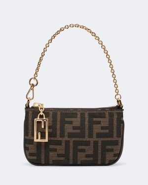 Fendi Etui Tube Mini Ff Zucca - Schwarz