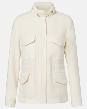 Loro Piana Traveller Mini Linen Crepe Field Jacket - Natural