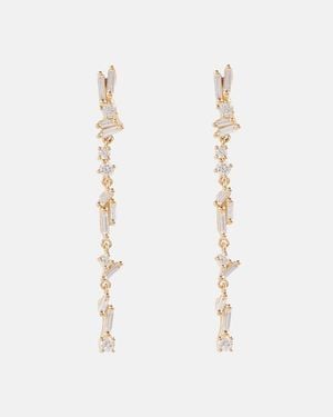 Suzanne Kalan Iva 18Kt Drop Earrings With Diamonds - Natural
