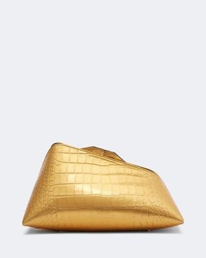 The Attico 8:30Pm Small Croc-Effect Leather Clutch - Yellow