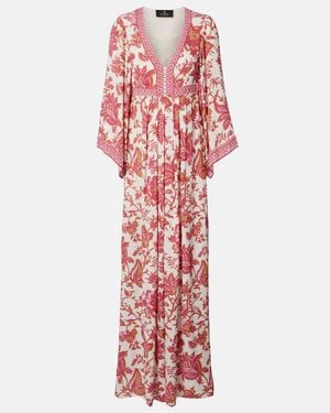 Etro Floral Maxi Dress - Red