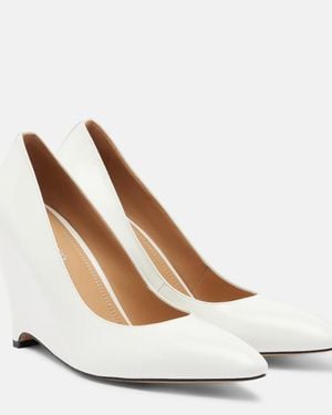 Maison Margiela Leather Wedges - White