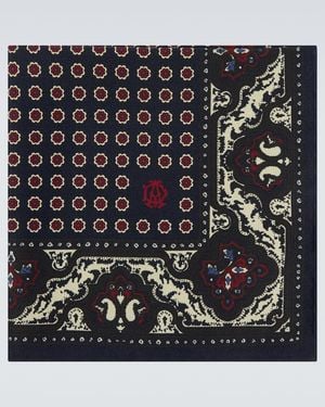 dunhill Bedrucktes Einstecktuch Aus Seide - Schwarz